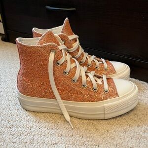 Sparkly high top converse